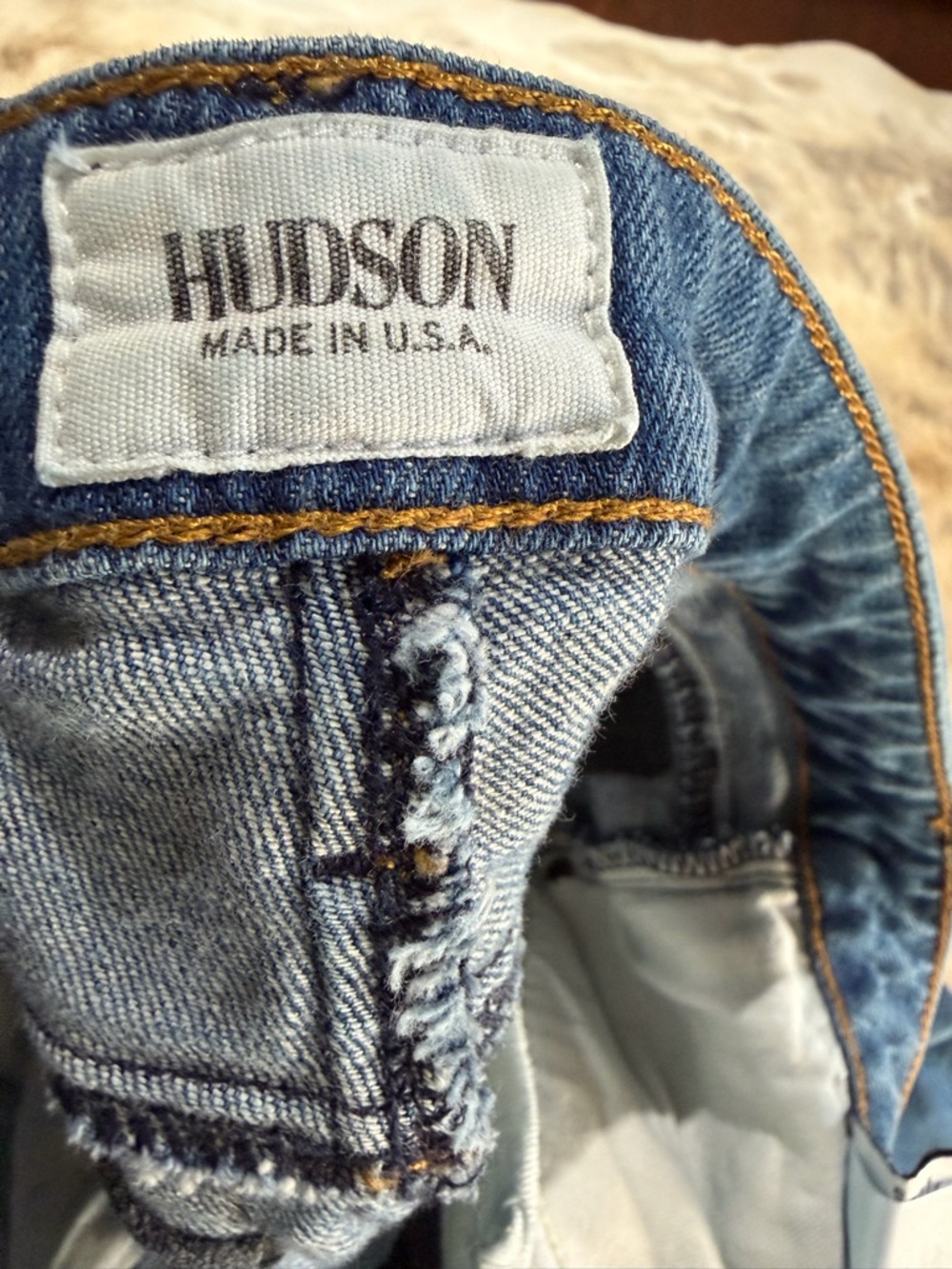 Hudson Jeans Made in USA Size 29 Straight Leg Cuffed Hem Flap Pocket Denim - Picture 12 of 15